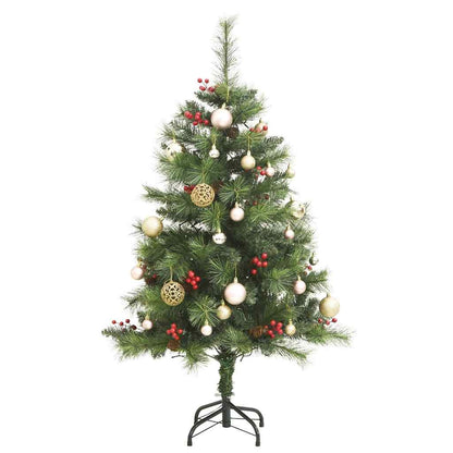 Vidaxl Árbol De Navidad Artificial Con Bisagras 150 Led Y Bolas 150 Cm_3
