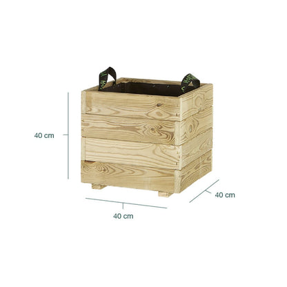 Jardinera de madera Pun Hortalia 40 x 40 x 40 cm