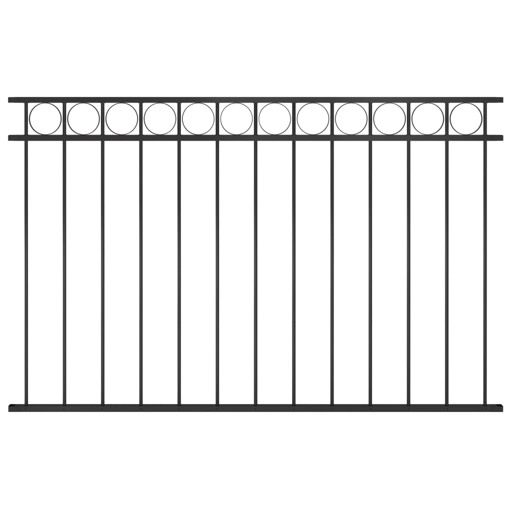 Panel De Valla De Acero Negro 1,7x1 M / Vetonek_0