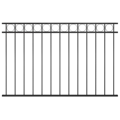 Panel De Valla De Acero Negro 1,7x1 M / Vetonek_0