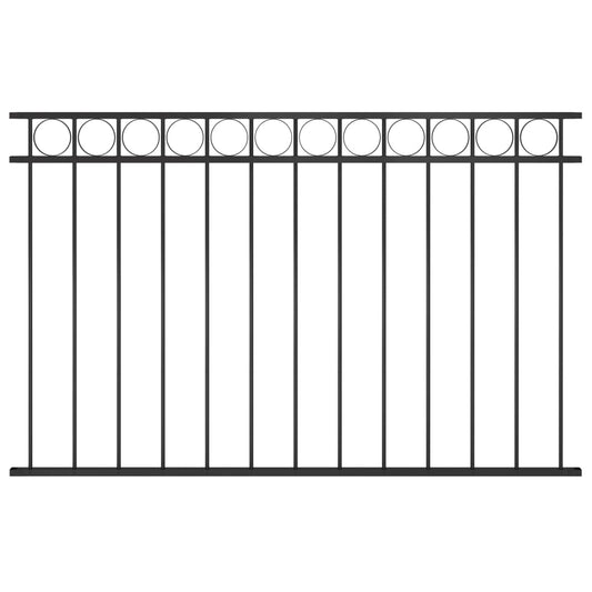 Panel De Valla De Acero Negro 1,7x1 M / Vetonek_0