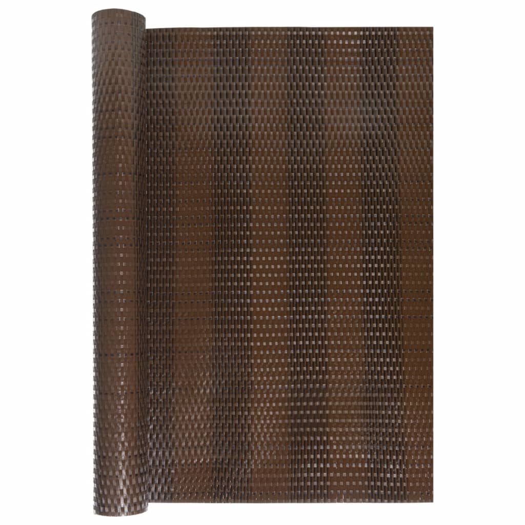 Toldo Para Balcón Ratán Sintético Marrón Y Negro 500x80 Cm / Vetonek_0