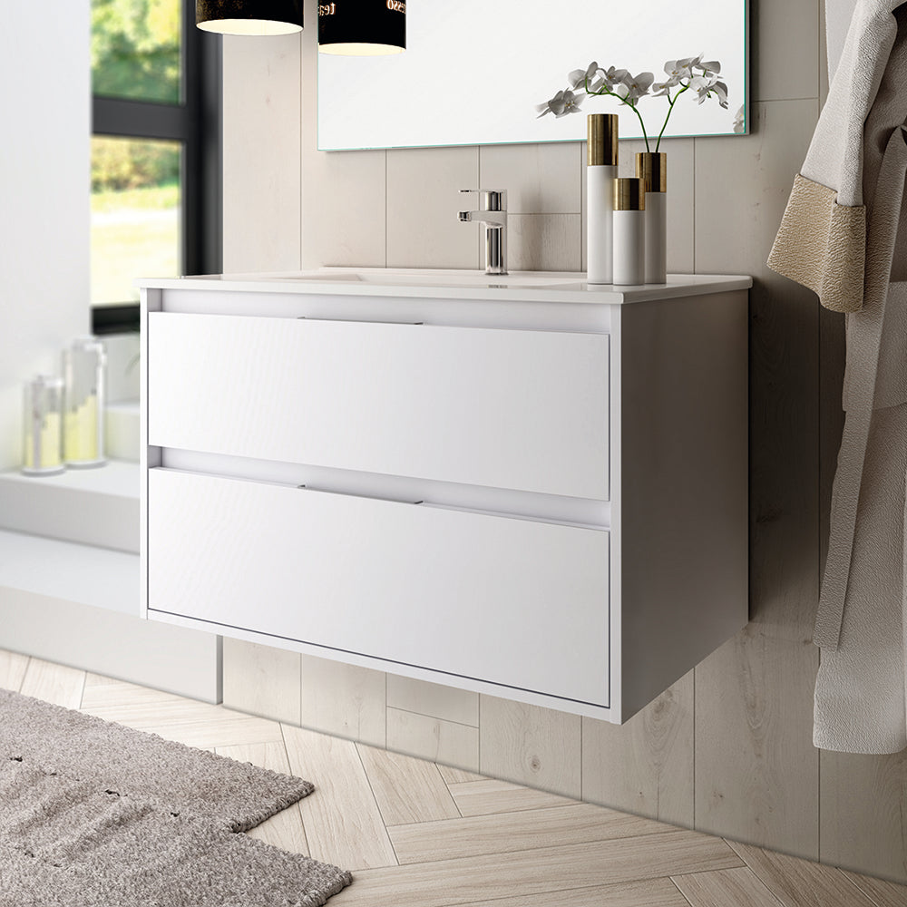 Mueble Baño Sandra - Blanco - 2 Cajones - 80 Cm_0