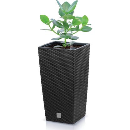 Maceta Rato De 26,6 Litros Con Inserto 26,5 X 26,5 X 50 Cm En Color Antracita_5