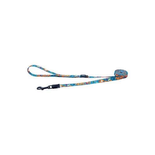 Correa Para Perro, Modelo Fusion De Rogz, Estampado Graffiti Azules. Talla M (12-22kg)_0