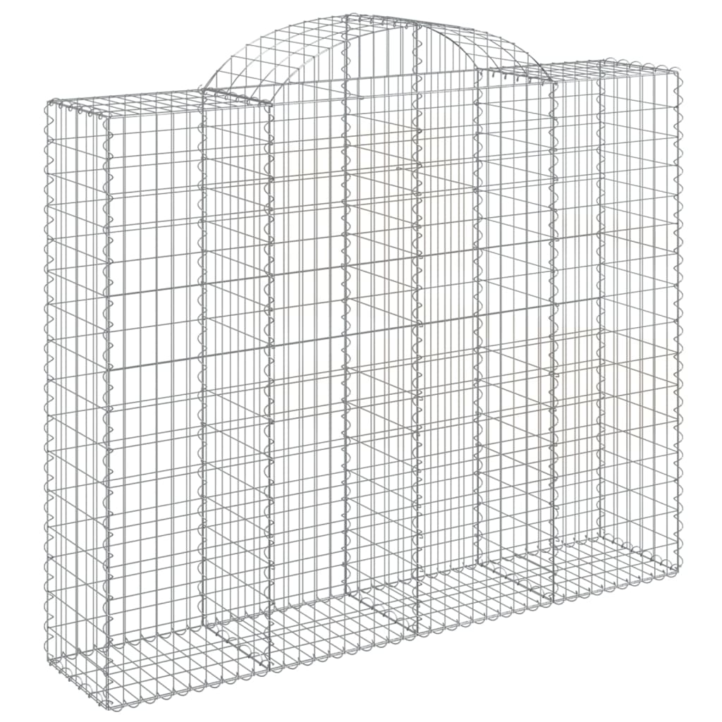Cestas Gaviones 12 Uds Forma De Arco Hierro 200x50x160/180 Cm_2