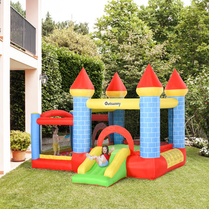 Outsunny Castillo Hinchable Infantil 280x260x210 Cm Con Inflador_1