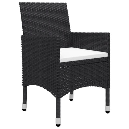 Juego De Comedor De Jardín De 5 Piezas Negro / Vetonek_5