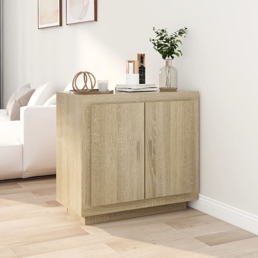 Aparador De Madera Contrachapada Roble Sonoma 80x40x75 Cm / Vetonek_1