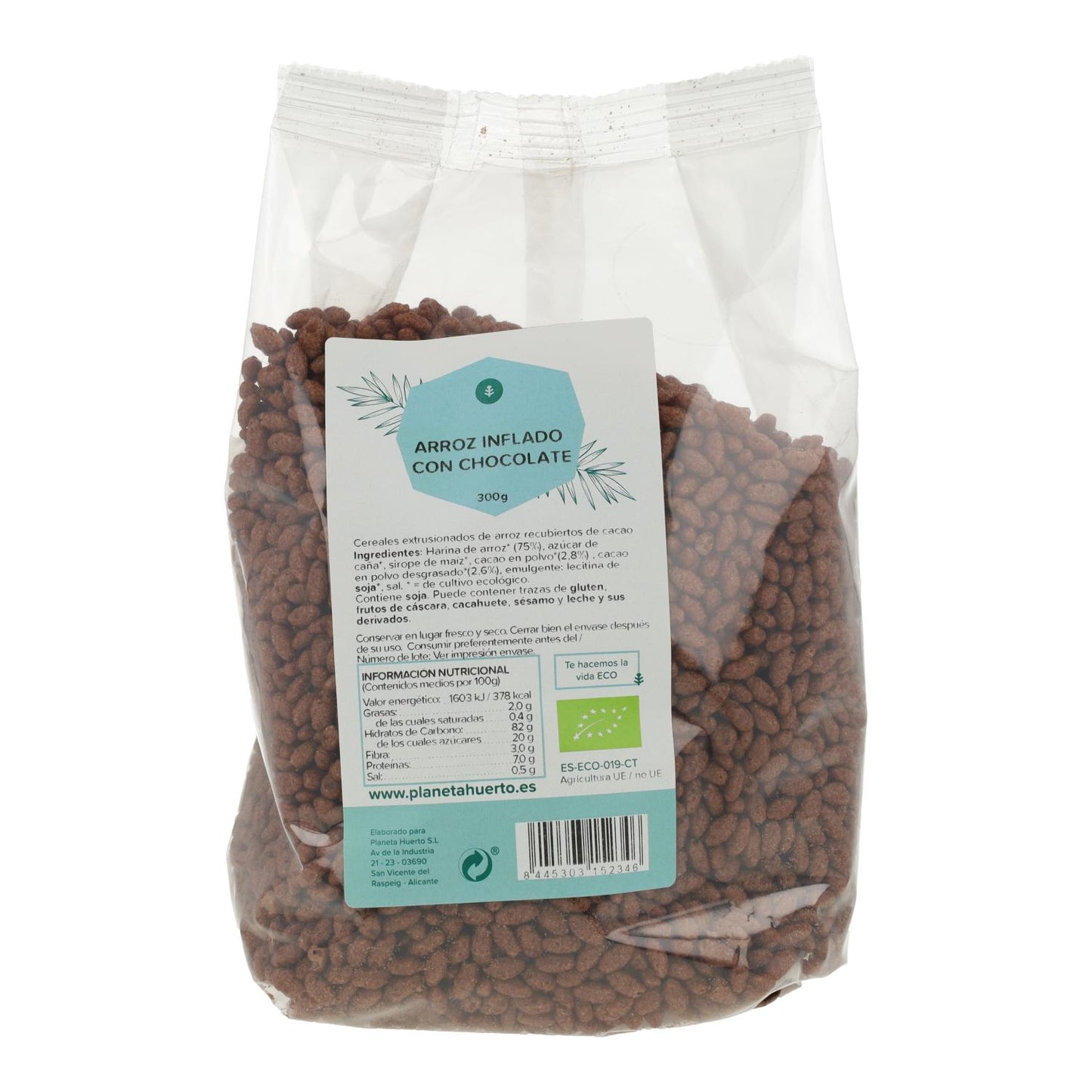 Arroz inflado de chocolate ECO Planeta Huerto 300 g