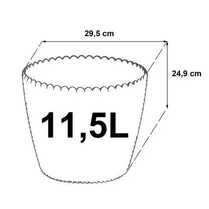 Maceta Redonda 11,5l Prosperplast Splofy De Plastico En Color Mocca, Ø29,5 X 24,9 Cm_1
