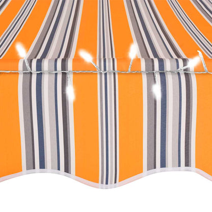 Toldo Manual Retráctil Con Led Amarillo Y Azul 100 Cm_4