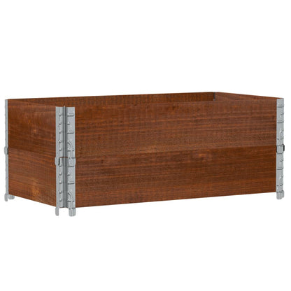 Jardinera De Madera Maciza De Pino Marrón 100x50 Cm_0