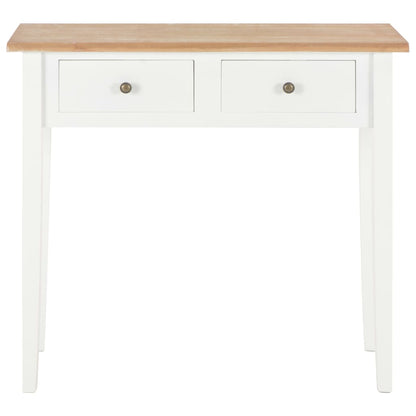 Mesa Consola Tocador De Madera Blanca 79x30x74 Cm_1
