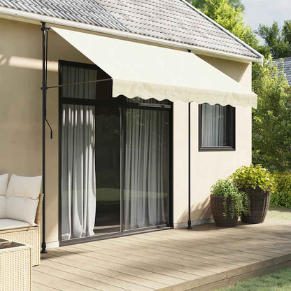 Toldo Retráctil De Tela Y Acero Crema 300x150 Cm_1