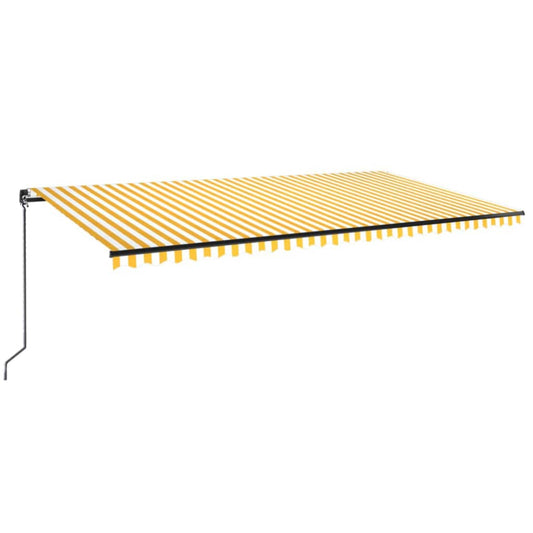 Toldo Retráctil Manual Amarillo Y Blanco 600x350 Cm_0