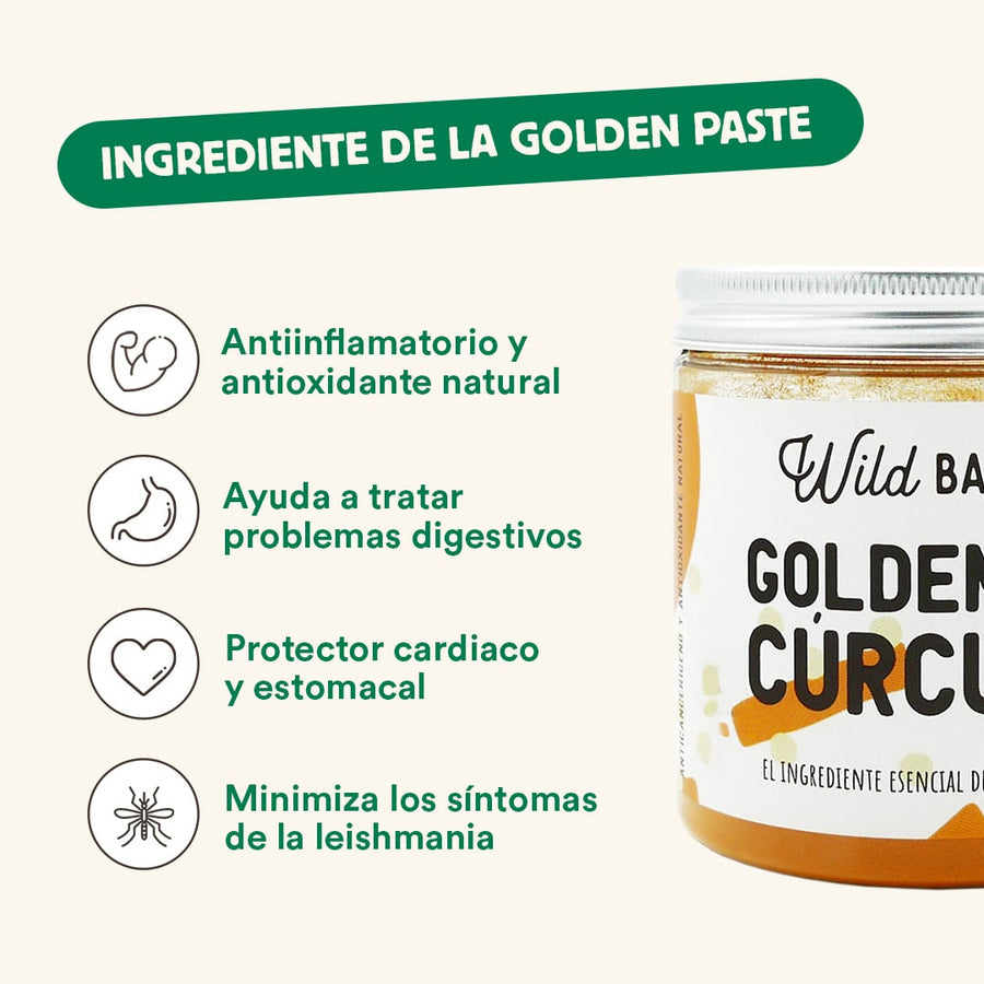 Cúrcuma para Golden Paste Suplemento para mascotas Wild Balance 100 g