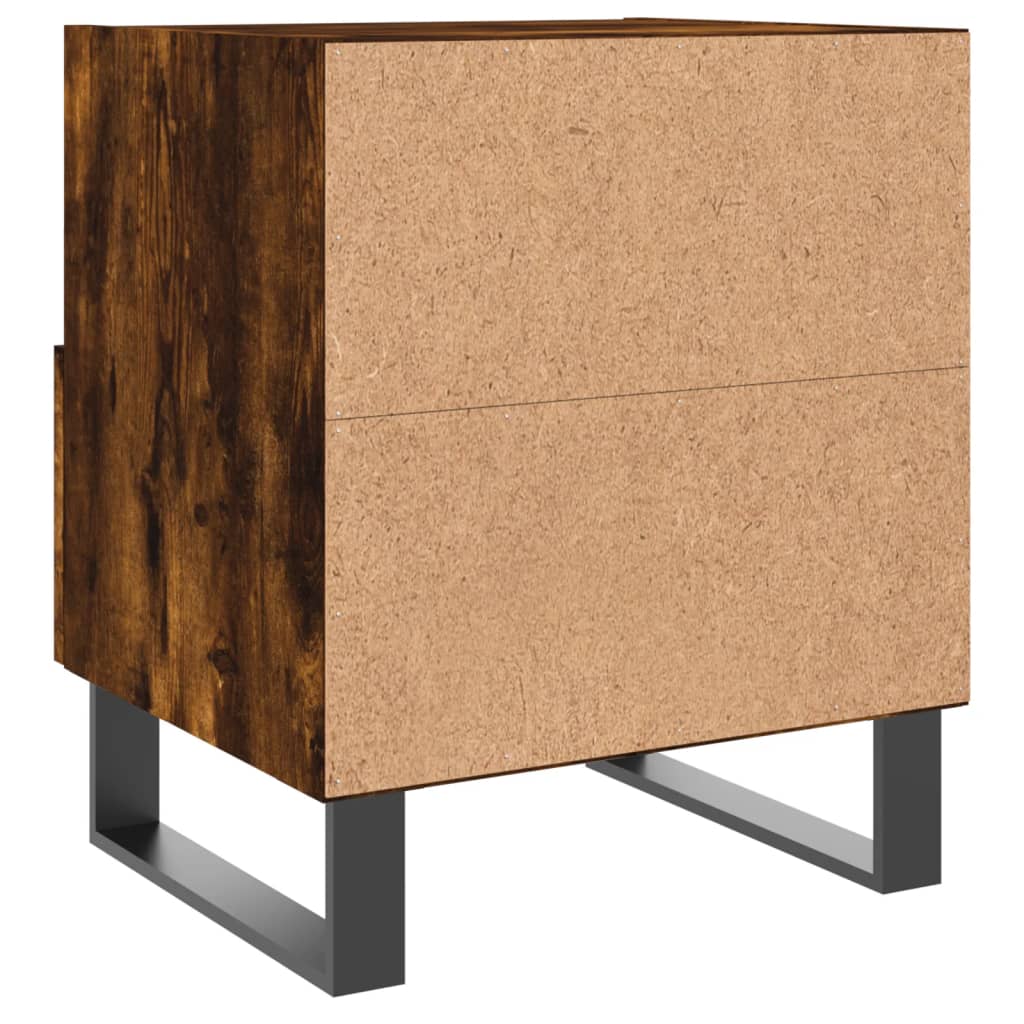 Mesita De Noche Madera Ingeniería Roble Ahumado 40x35x47,5 Cm_4