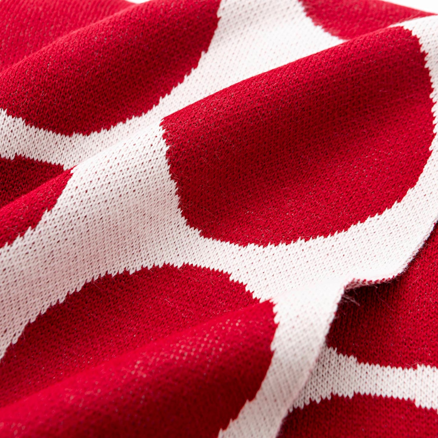 Manta 140x190cm 100% Acrilico 1000gr Topos Rojos Benetton_5