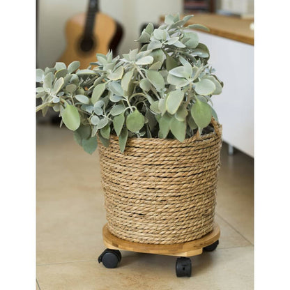 Nature Soporte Con Ruedas Para Plantas Redondo Bpc Marrón Ø30 Cm_2