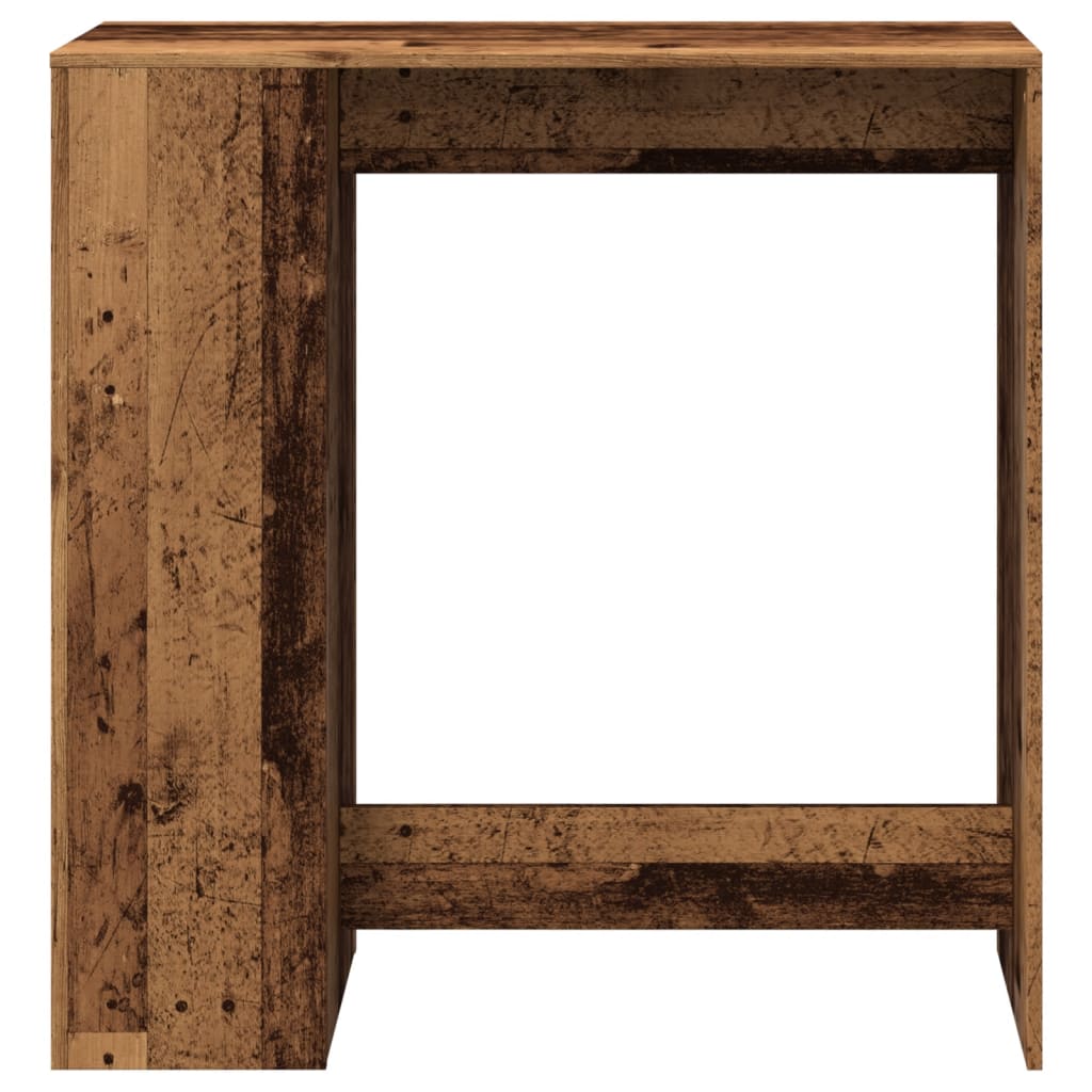 Mesa Alta Con Estantes Madera Envejecida 101x40x103,5 Cm_2