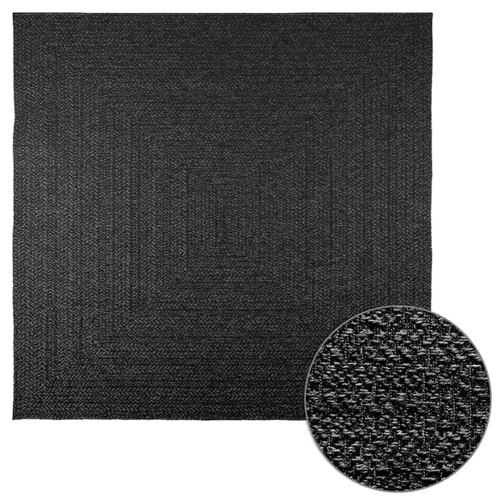 Vidaxl Alfombra Zizur Apariencia Yute Interior Exterior Antracita_0