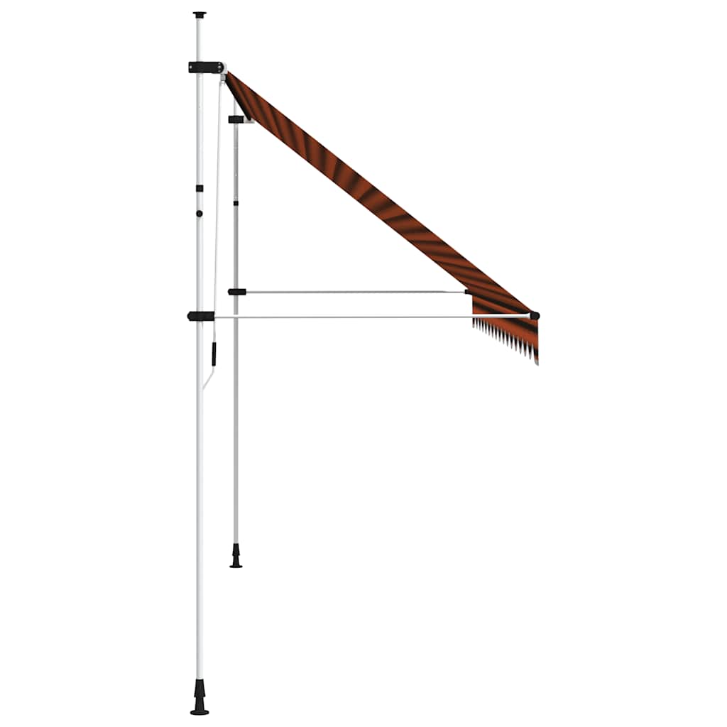Toldo Manual Retráctil Naranja Y Marrón 400 Cm_4