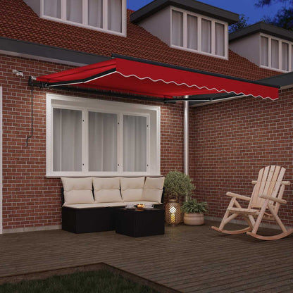 Toldo Retráctil Rojo 300 X 250 Cm Poliéster_2