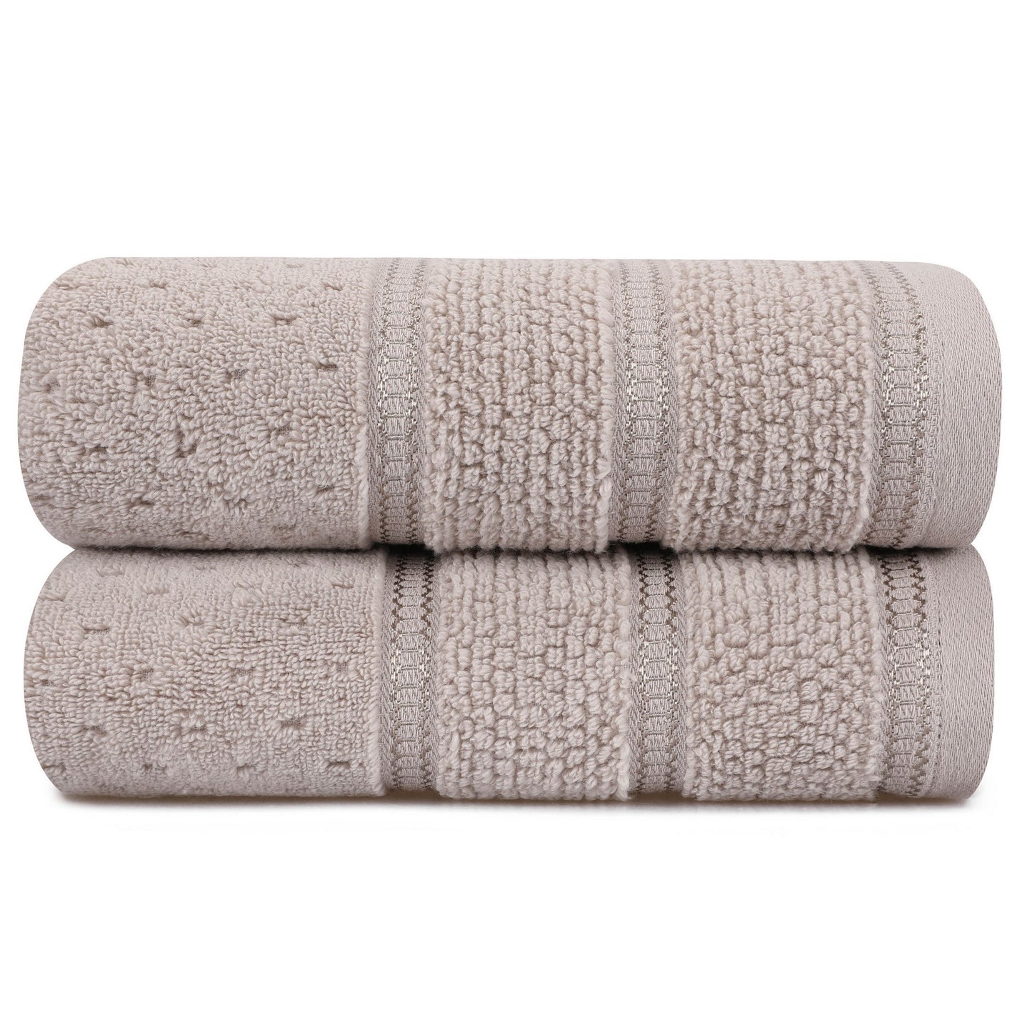 Juego De Toallas De Mano (2 Piezas) Marrón Claro_1