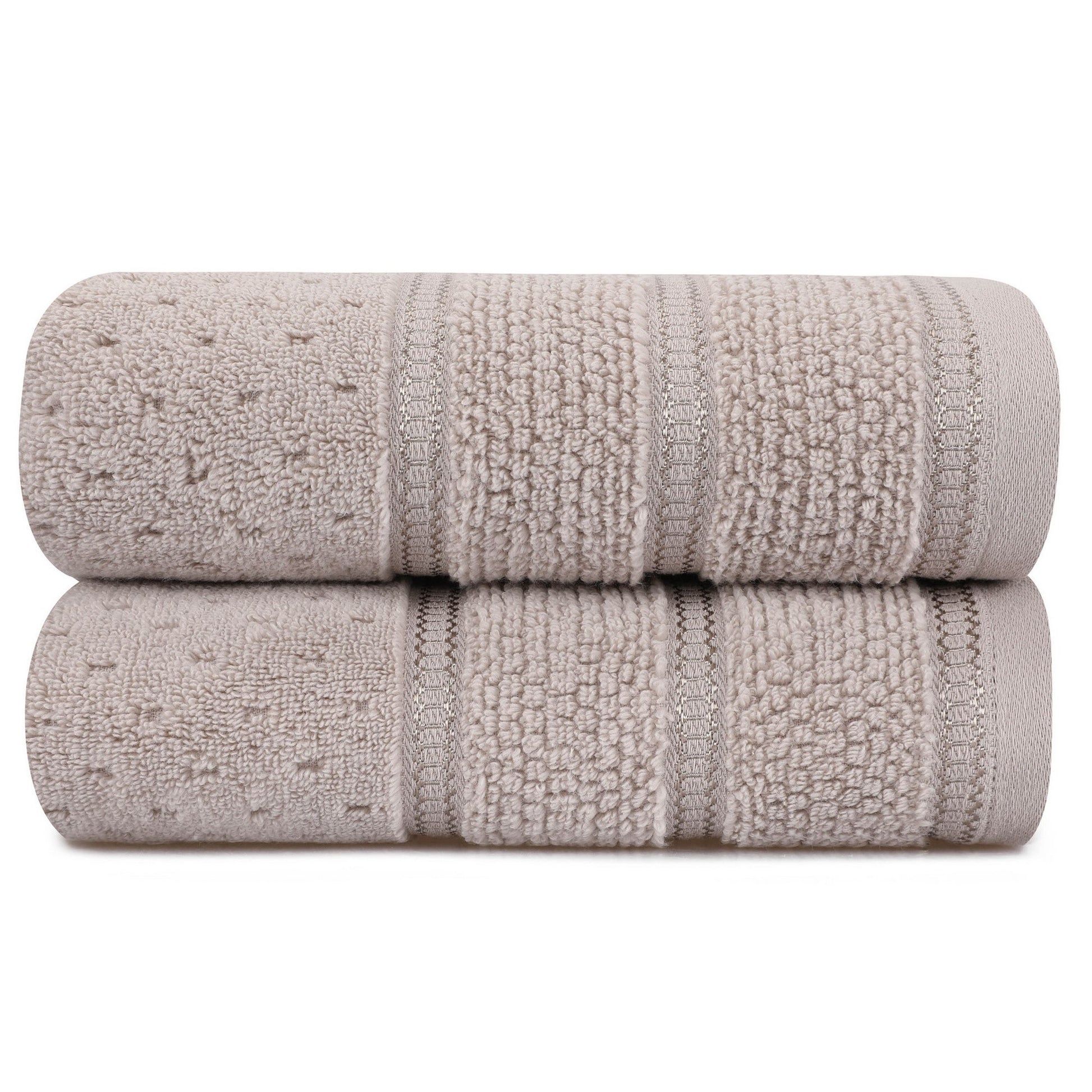 Juego De Toallas De Mano (2 Piezas) Marrón Claro_1