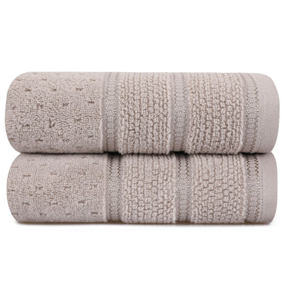 Juego De Toallas De Mano (2 Piezas) Marrón Claro_1