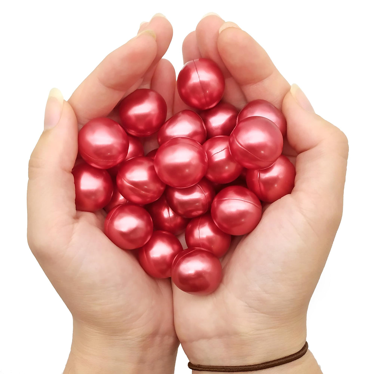 Pack 40 Perlas De Baño Aromatizada En Forma De Bola - Con Aceite De Soja - Hidratante Y Aromática - Aroma Fresas_1