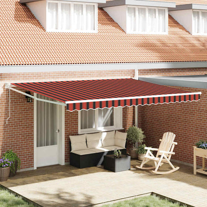 Toldo Retráctil Naranja Y Marrón 450 X 300 X 165 Cm_1