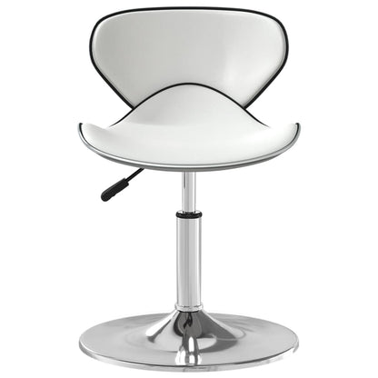 Taburete De Cocina Cuero Sintético Blanco_1
