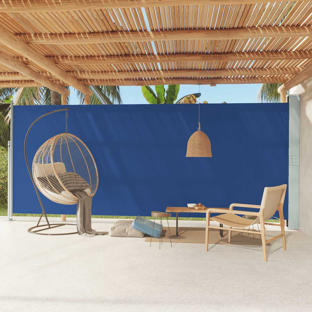 Vidaxl Toldo Lateral Retráctil Para Patio Azul 220x600 Cm_1