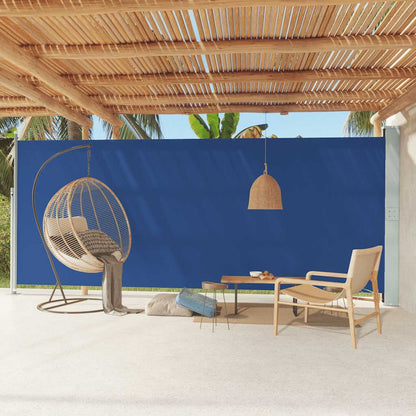Vidaxl Toldo Lateral Retráctil Para Patio Azul 220x600 Cm_1
