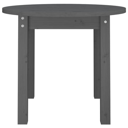 Mesa De Centro De Madera Maciza De Pino Gris Ø 55x45 Cm_3