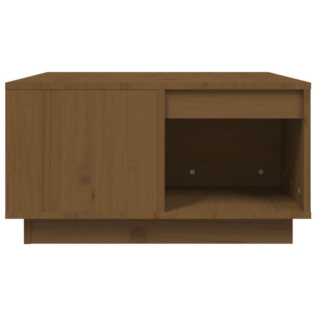 Mesa De Centro Madera Maciza De Pino Marrón Miel 60x61x32,5 Cm_4