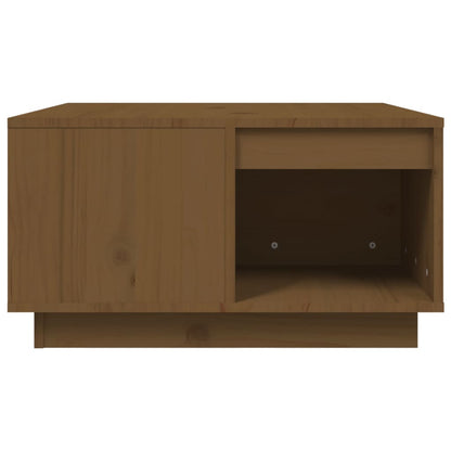 Mesa De Centro Madera Maciza De Pino Marrón Miel 60x61x32,5 Cm_4