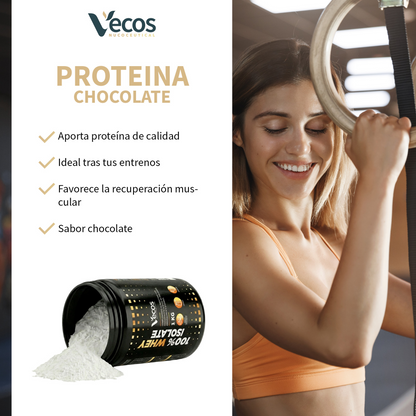 100% Whey Isolate Vecos 1 Kg Chocolate Avellanas | Proteína Aislada Para Masa Muscular | Con Sabor Choco-avellana_3