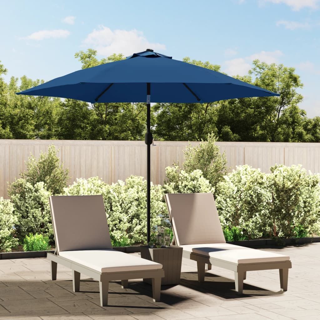 Vidaxl Sombrilla De Jardín Con Palo De Metal Azul Celeste 300 Cm_1