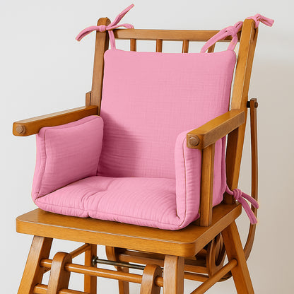 Cojín Para Trona De Algodón Orgánico Rosa_4