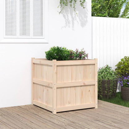 Jardinera De Madera Maciza De Pino 70x70x70 Cm_1