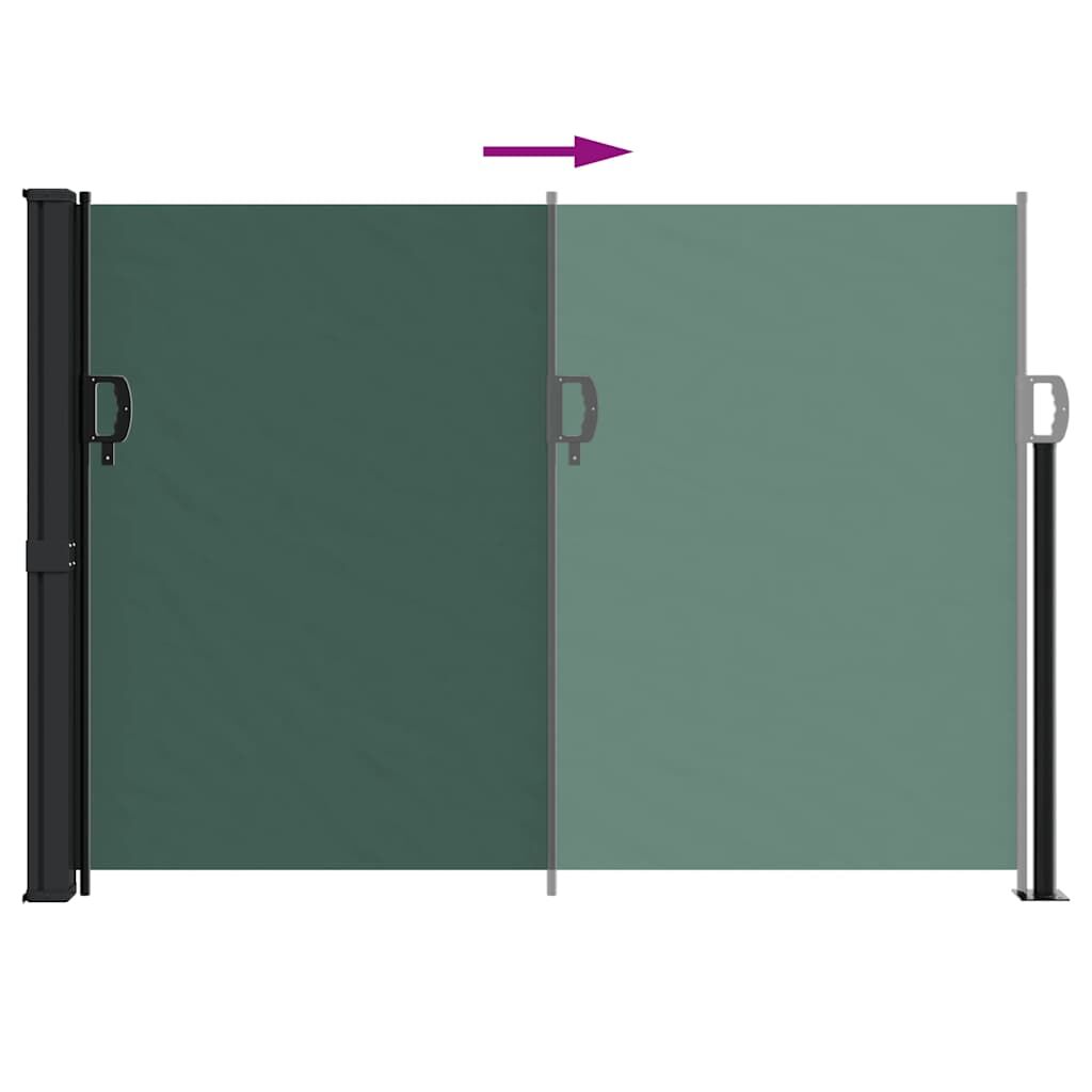 Vidaxl Toldo Lateral Retráctil Verde Oscuro 140x300 Cm_4