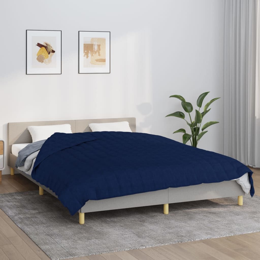 Vidaxl Manta Con Peso Tela Azul 220x230 Cm 15 Kg_1