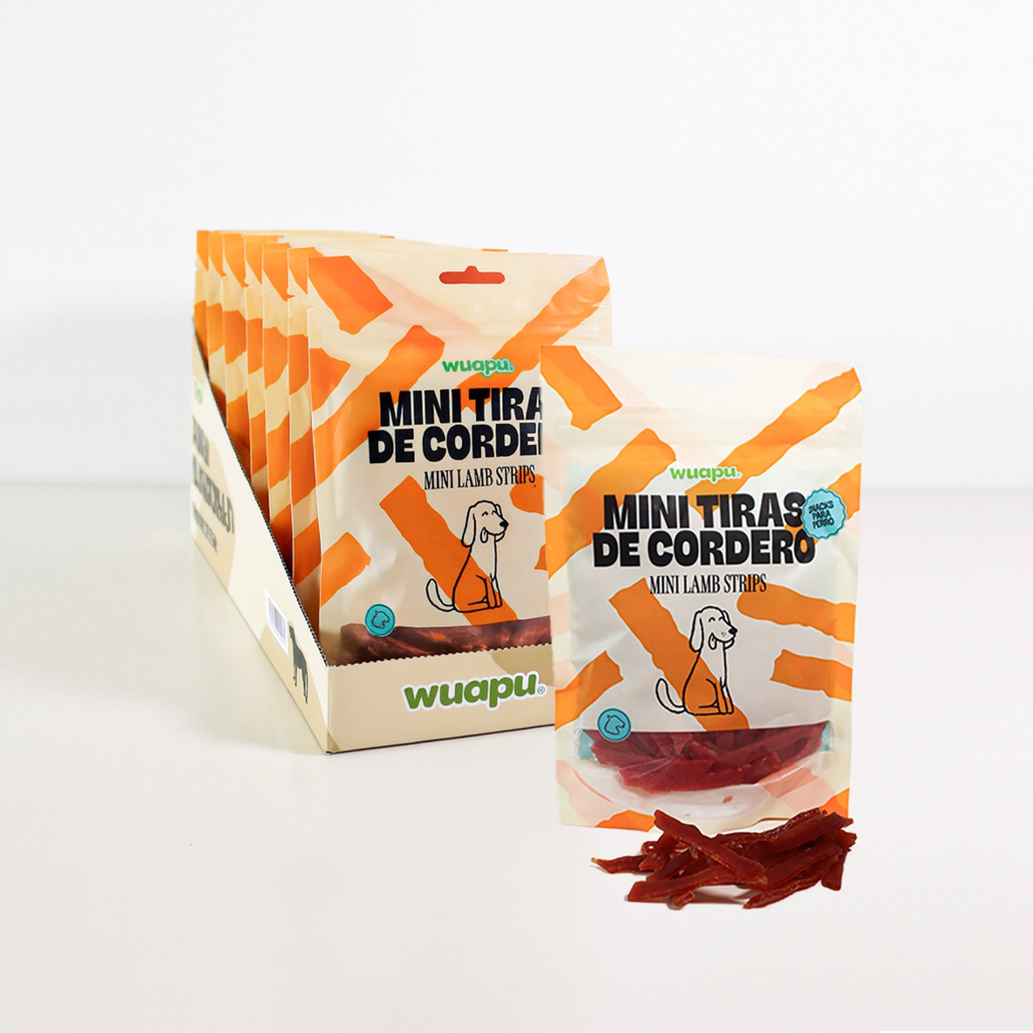 Snack Natural Para Perro Mini Tiras De Cordero 12 Paq X (100gr) Wuapu_0