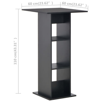 Mesa De Bar Color Negro 60x60x110 Cm_4