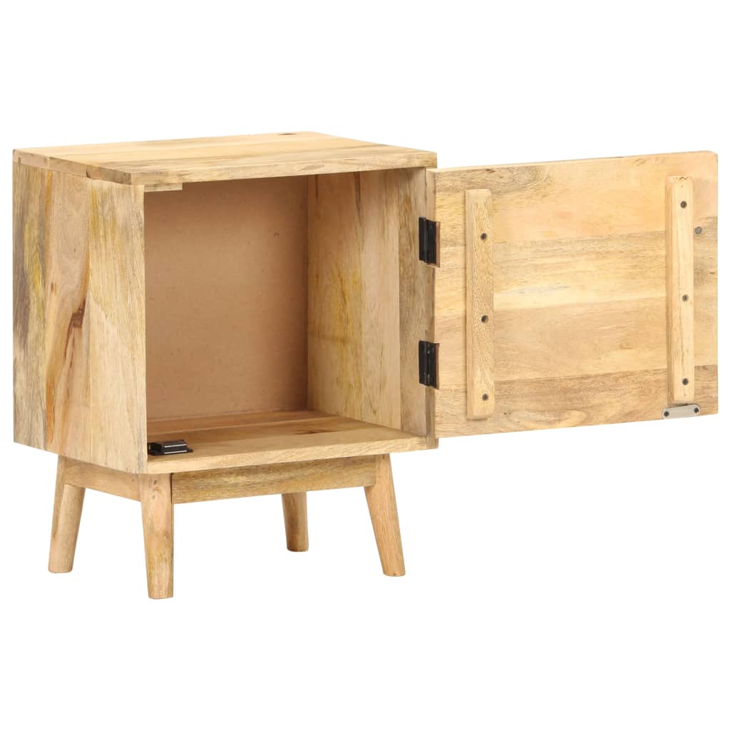 Mesita De Noche De Madera Maciza De Mango 40x30x50 Cm_1