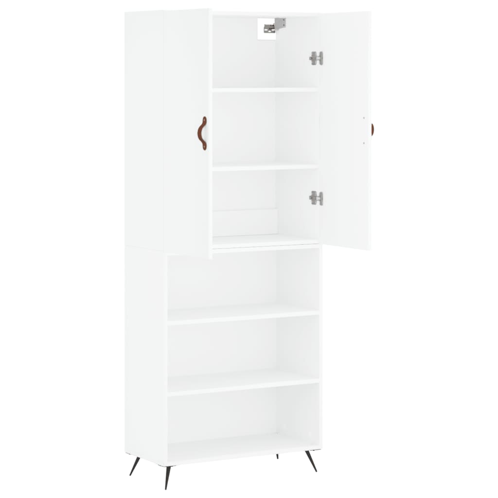 Aparador Alto Madera Contrachapada Blanco 69,5x34x180 Cm_3