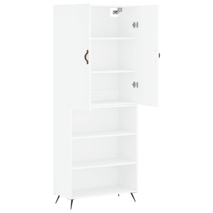 Aparador Alto Madera Contrachapada Blanco 69,5x34x180 Cm_3